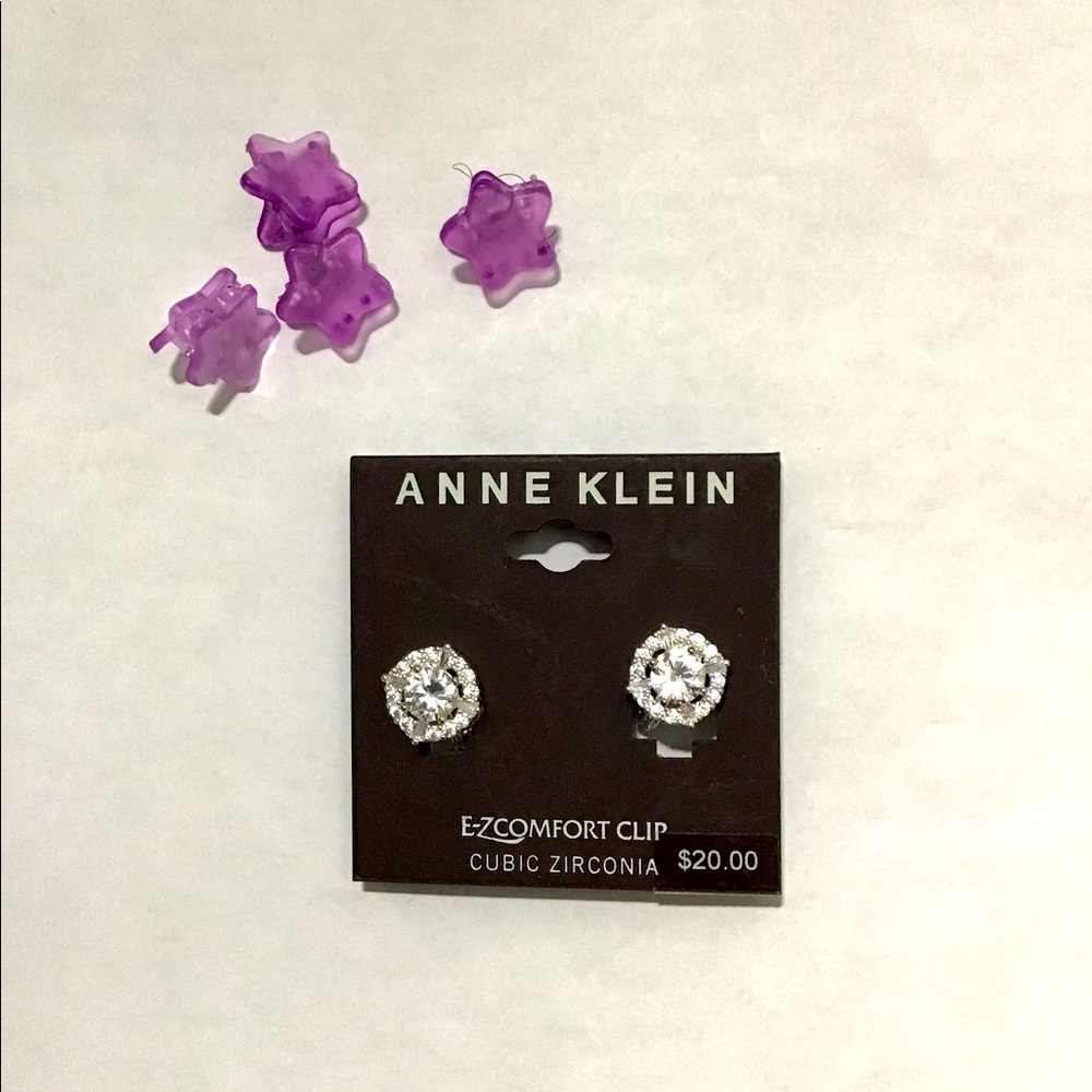 Anne Klein Cubic Zirconia Clip-on Earrings